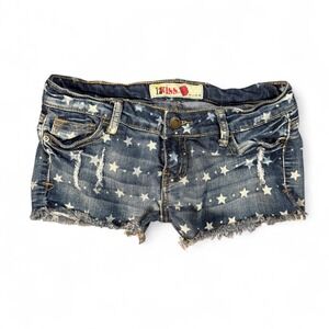 vintage y2k 2000s women's 1st kiss low rise denim mini micro shorts